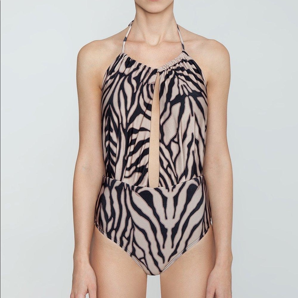 Animal print bathing suit